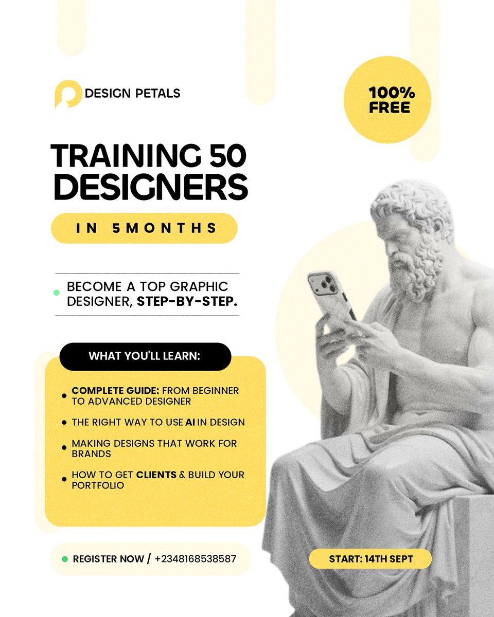designpetals_'s tweet photo. We invite you to come and learn from more than 10 excellent designers experienced in this 5-month training.

Register using the link below. 
https://t.co/ElpIslkhBC https://t.co/KVITVmiY4H