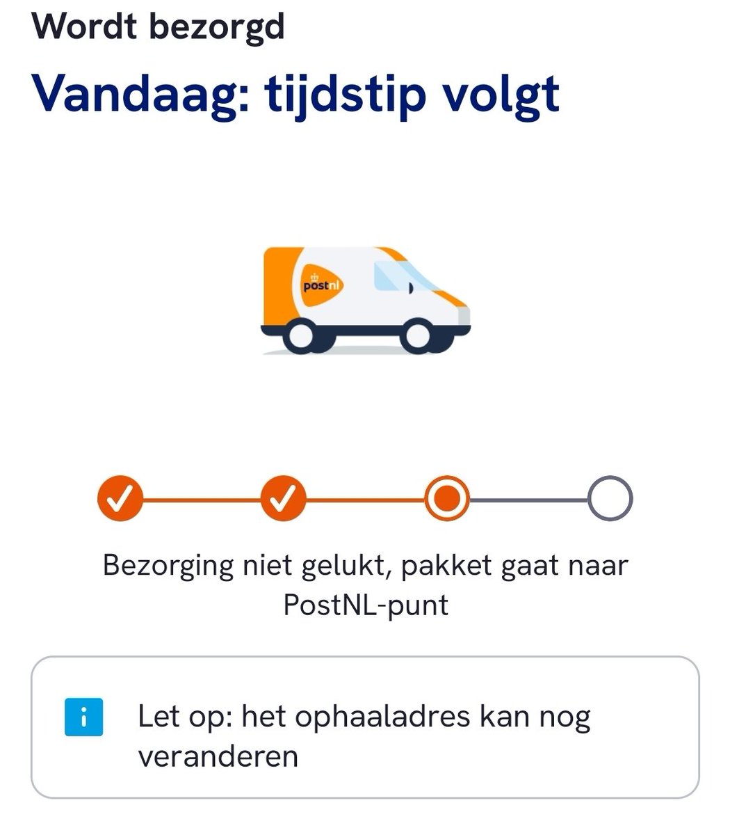 sydney2303r's tweet photo. Beste @PostNL ben gewoon thuis, krijg bericht dat men vandaag tussen 10:15 -11:15 uur komt bezorgen en daarna ineens dit..๐๐ผ
Dit is nu al de zoveelste keer..hoe kan dit?
#Klacht
#PostNL
#Niet #Bezorgen https://t.co/0Q8NKz3WhK