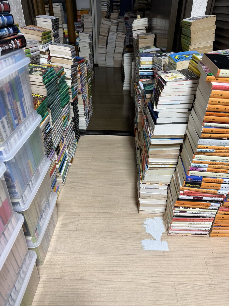 VZlHaHj18EPuhct's tweet photo. あぁぁぁぁぁぁぁぁぁぁ！
また、やってしまった！本を探すために積読の山を持ち上げたら…ベリッた！（ﾋｨｯ‼︎ ｷﾞｬｯ‼︎）
何度目？先々月やったよね？反省はするけど行動を正せない私は愚かすぎる…罪と罰が… https://t.co/0WYqjfrxWb