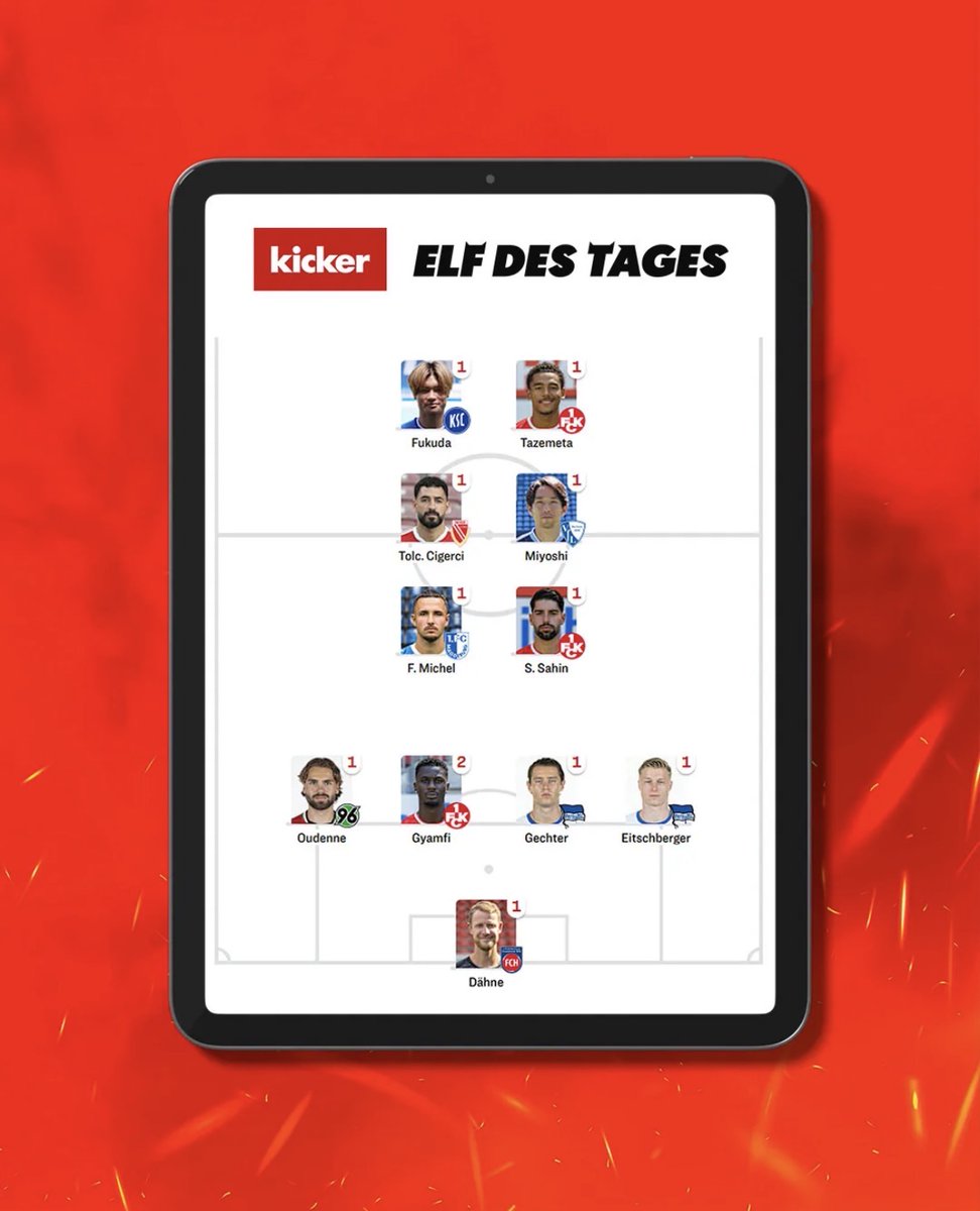 Rote_Teufel_X's tweet photo. 3️⃣ Tore, 3️⃣ Punkte - 3️⃣x in die Kicker Elf des Tages gestürmt 🔥 #Betze #FCKSVD https://t.co/UeWqfvxCP2