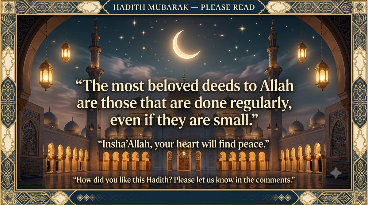 Islamictwetz7's tweet photo. May this Hadith inspire positive change in our daily lives.
#Hadith #IslamicQuotes #Muslim #Islam #Reminder https://t.co/eYCFdcfRws