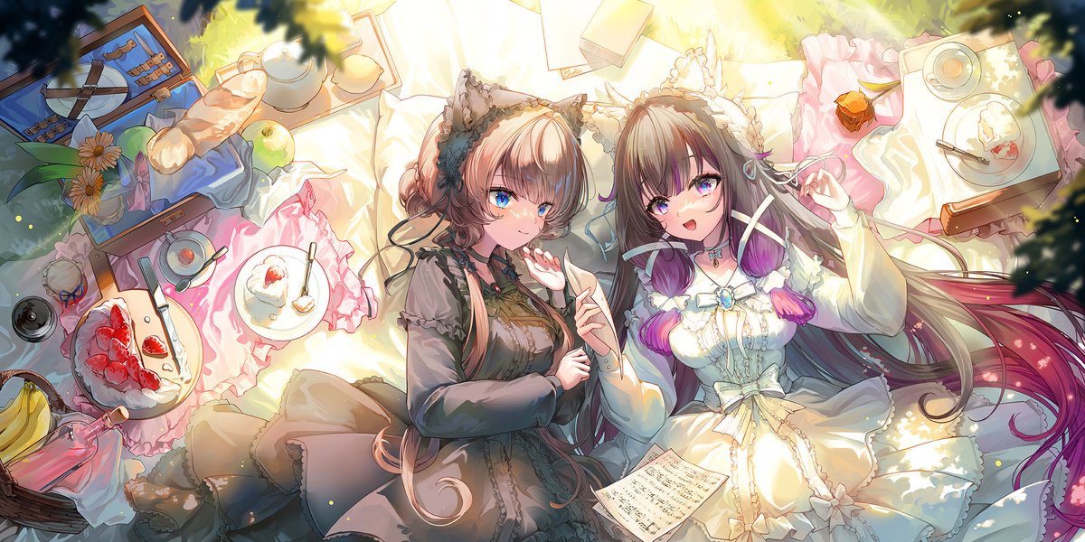 pioko_b's tweet photo. サンドローネとコロンビーナのピクニック
#原神 https://t.co/xF3CS6yc8i
