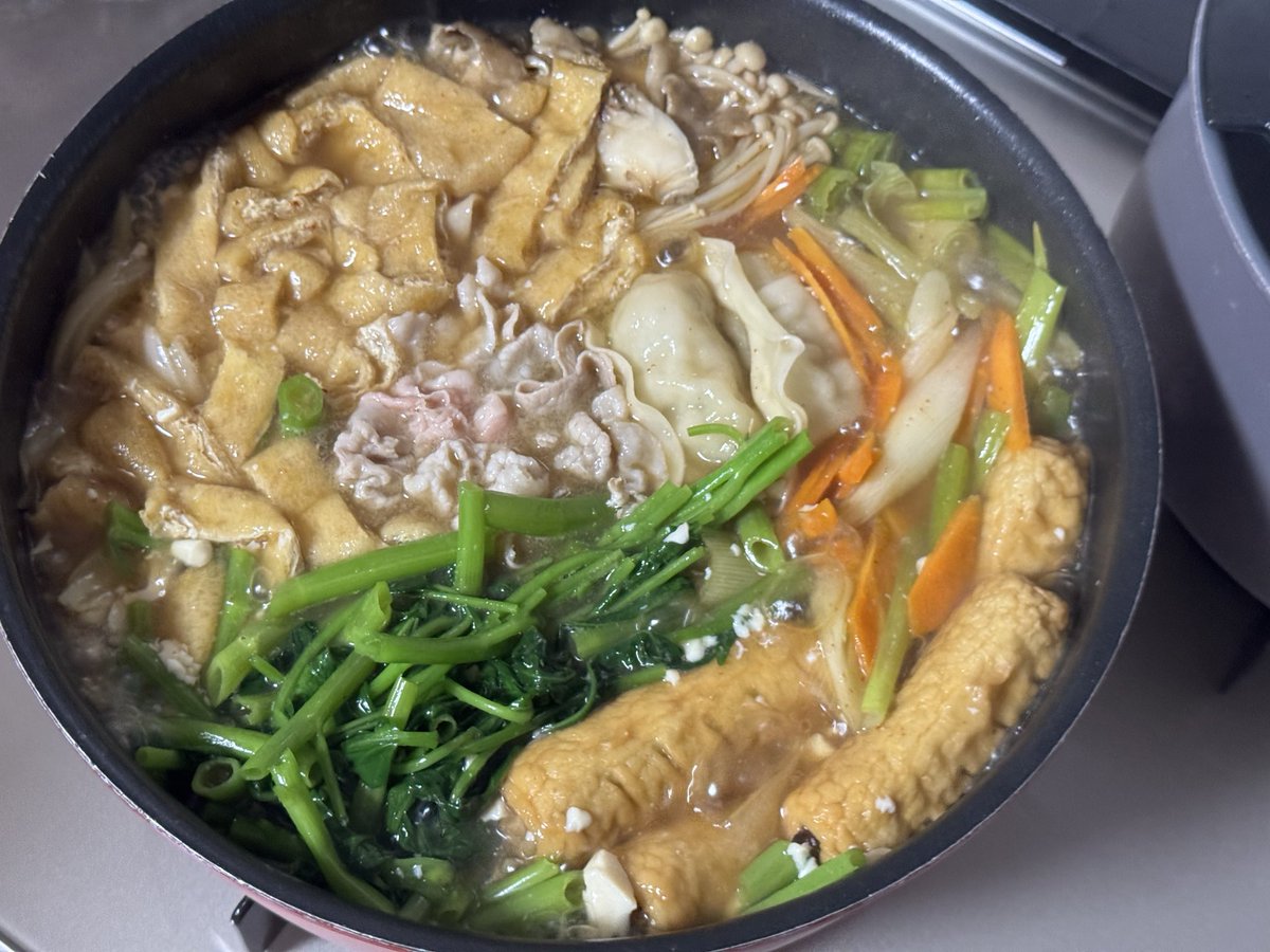 punchuber's tweet photo. 今晩は空芯菜をたっぷり入れたお鍋でちゅ❣️

本当に万能野菜でちゅわーん

#家庭菜園
#空芯菜 https://t.co/n8eYCs7fo1