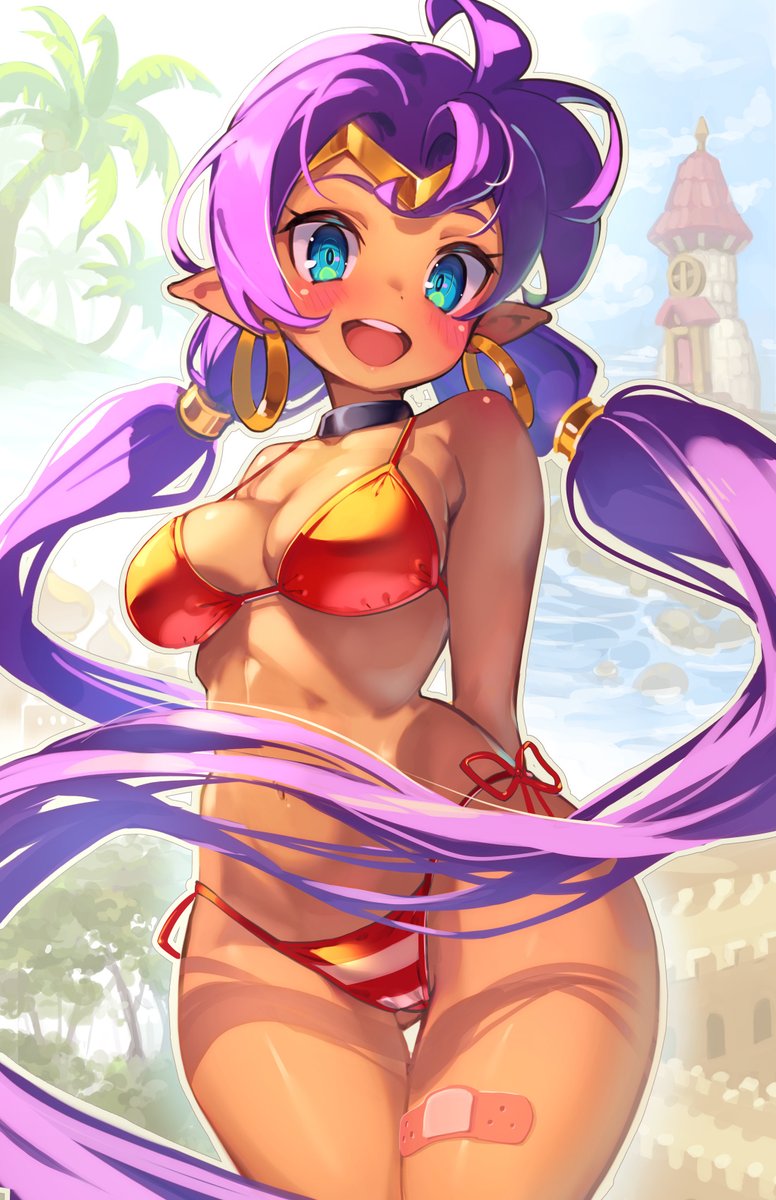 LifeisPI314's tweet photo. @Erinbozon @UdonEnt @MrBozon Here’s another interior illustration, featuring Shantae wearing her hair in twin tails! 🥰✨

It’s also one of my favorites! I hope you’ll enjoy seeing it in print, too!

Thanks again to @Erinbozon, @UdonEnt &amp; @MrBozon for inviting me back!

Available now: https://t.co/t2KQH1DpbB https://t.co/hEJzmUktd6