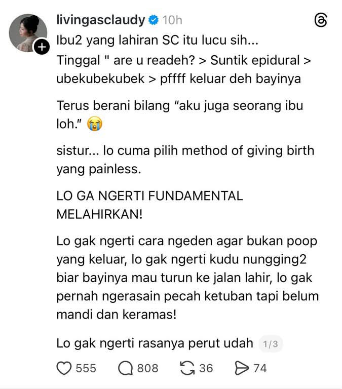 atokdalangs4's tweet photo. PAINLESS DIA BILANG??????????? 😭 dia gak ngerti kali ya, setelah 7 bulan SC ternyata di luka bagian dalam gue ada infeksi sampai jadi abses. akhirnya gue harus operasi lagi dan disuntik epidural lagi.

baca omongan kayak gini tuh sakit hati banget. mau lahiran normal atau SC, dua-duanya sama-sama bertaruh nyawa. tolonglah, jangan jahat-jahat kalau ngomong, mbak! 😭