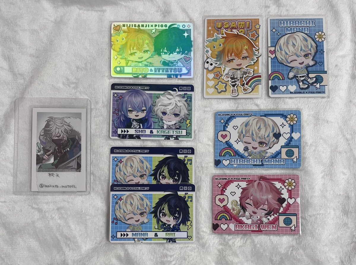 makura_moto2's tweet photo. 【交換・譲渡】にじさんじ PIGG PARTY チップス ピグパーティー チップス カード

譲▷画像1
求▷画像2(💖>💞)or希望額+送料

一部比率違���◎
❤️のお品物多少の折り傷が見られます。(画像3参照)
なるべく纏めての方優先
検索からでもお気軽にお声かけください。 https://t.co/DlCGyGnYHb