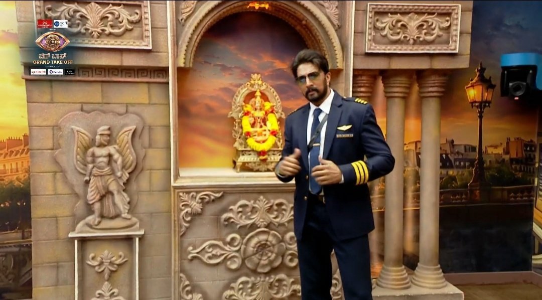 TheRubric_Medic's tweet photo. I watched all 4 South Indian Bigg Boss premieres and the Hindi Bigg Boss starting episodes.Only Kannada Bigg Boss has a place for a puja mantap with a God placed there. None of the others have anything of that sort.

Well done @ColorsKannada @KicchaSudeep for showing what Karnataka stands for.

Kannada entertainment media and news channels are pro-Hindu and won’t promote fake secularism
#BBK13 #kicchaboss #kicchasudeep