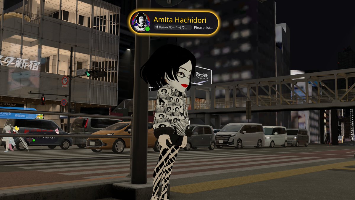 TRACKING_CAMERA's tweet photo. VRChatの新宿ライブストリートであみ太さんと遭遇

#蜂鳥あみ太 https://t.co/Y8P7grgl2r