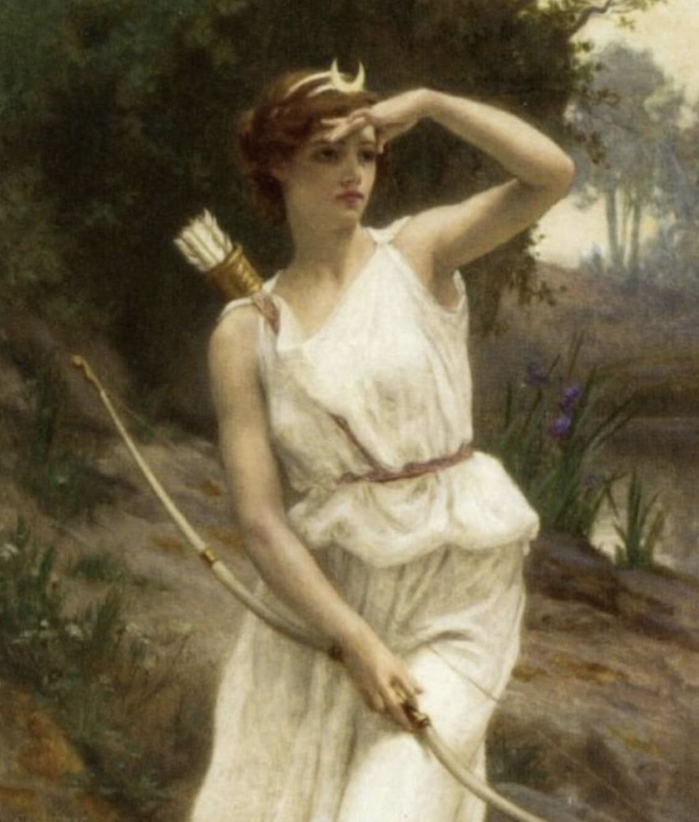 KaiserAtlantean's tweet photo. Artemis is the Greek Olympian goddess of the hunt, the wilderness, wild animals, childbirth &amp; chastity. She is the protector of young girls &amp; maidenhood, mistress of wild animals &amp; a helper during the labor of childbirth. Artemis is fiercely independent &amp; a virgin.🌠

#Paganism https://t.co/fugHfxnfPe