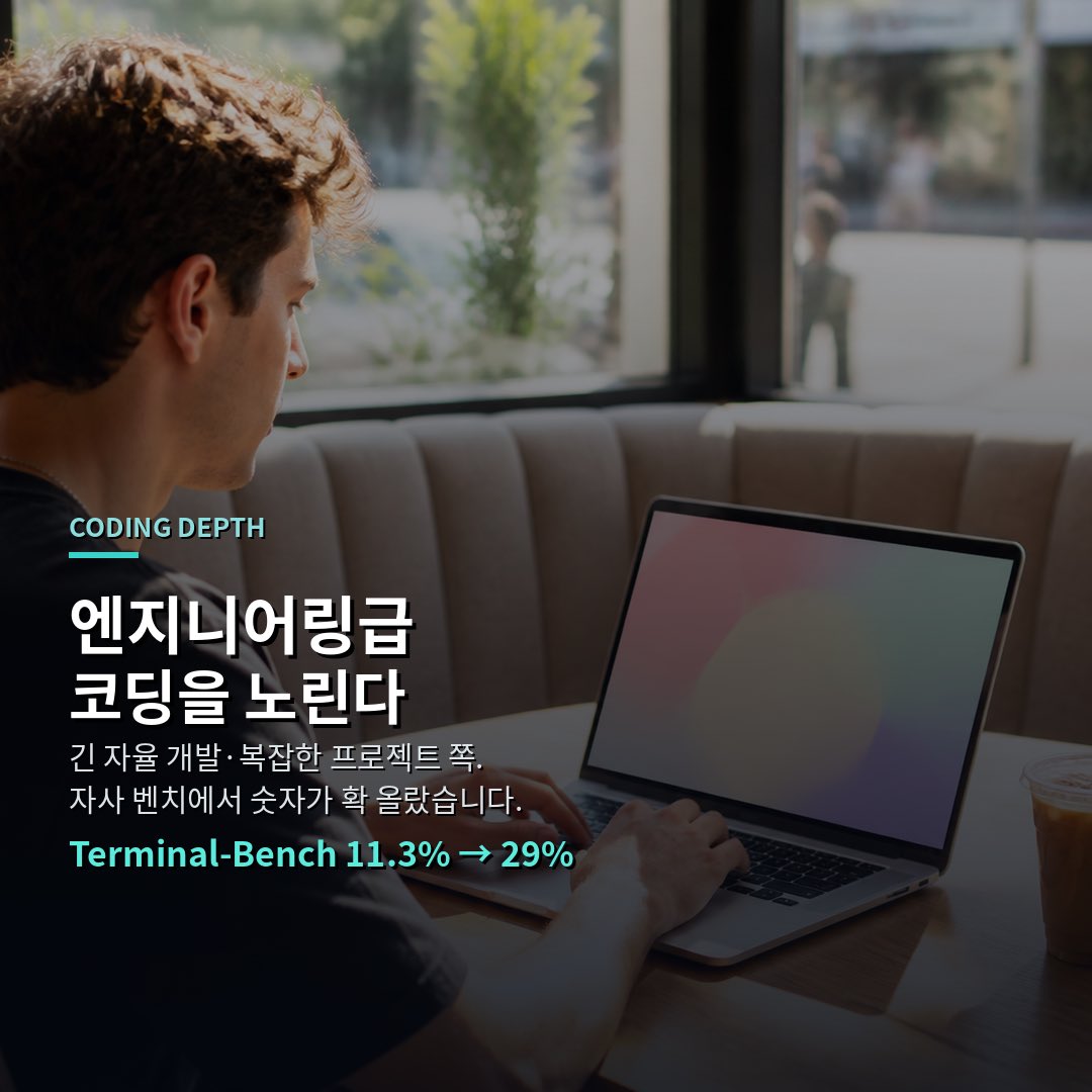 CUTBEAST_lab's tweet photo. 알리바바 Qwen 팀이
Qwen3.8-Max-0902 스냅샷을 공개했습니다.

날짜는 2026년 9월 1~2일 쪽이고,
뼈대는 그대로입니다.

2.4T급 MoE 베이스, 컨텍스트 최대 `1M`,
가격도 입출력 백만 토큰당 대략 `$2` / `$6` 선을
유지한다고 나옵니다.

바뀐 건 포스트트레이닝입니다.

코딩과 Cowork식 에이전트 작업에
더 밀어 넣었다고 합니다.

회사 쪽 표현으로는
더 복잡한 엔지니어링급 프로젝트와
긴 자율 개발(long-horizon)을 감당하게 만들었고,
도구를 여러 개 묶는 오케스트레이션과
끝까지 전달하는 쪽도 다듬었다고 합니다.

차트·문서 파싱 같은 비전도 조금 더
날카로워졌다는 설명입니다.

thinking 모드와 도구 생태계는 그대로입니다.

숫자가 움직이는 쪽은 코딩 줄입니다.
(회사·트래커 표 기준)
Terminal-Bench 3.0이 `11.3%`에서 `29.0%`로,
DeepSWE 1.1이 `56.6%`에서 `69.3%`로,
NL2Repo-Bench가 `55.9%`에서 `64.9%`로 올랐습니다.

자사 QwenSWEBench V2는 `55.1%`에서 `70.0%`로,
같은 표에서 Claude Opus 5·Fable 5를 앞선다고 적어 두었습니다.

프론트엔드 CodeArena는 22점 오른 `1,691`로 1위라고 TechNode가 전했습니다.

다만 에이전트 벤치는 덜 움직입니다.

CoWorkBench는 `74.8%`에서 `76.1%`,
Toolathlon-Verified는 `72.5%`에서 `73.3%` 정도입니다.

자사 숫자로도 일부는 아직 Opus 5 뒤에
있다는 평가가 있습니다.

쓰는 쪽 일정은 이렇습니다.
QwenCloud에서 모델 id는
‘qwen3.8-max-0902`이고,

2026년 9월 5일 10시(UTC+8)부터
기존 `qwen3.8-max` 엔드포인트가
자동으로 0902로 넘어간다고 공지했습니다.

과금 항목·가격은 그대로입니다.

정리하면 이렇습니다.
새 간판을 단 모델이 아니라,
코딩·장기 에이전트를 키운 Max 스냅샷입니다.

가격은 같고, 코딩 줄만 확 올랐습니다.

벤치 숫자는 회사 발표 기준이라
실무에서 그대로 체감되는지는 따로 봐야 합니다.