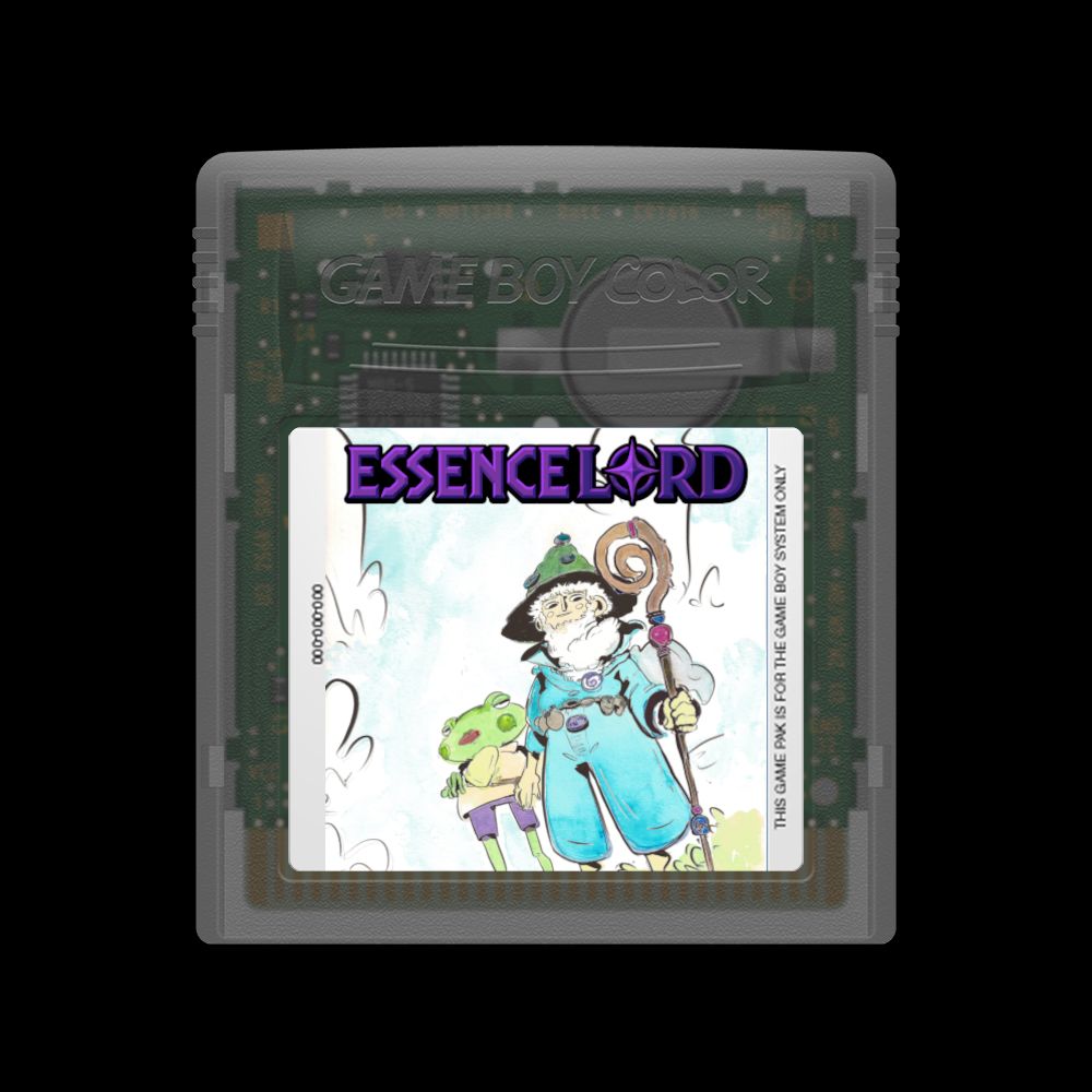 TLombard_'s tweet photo. Mock up of what the final cartridge for Essencelord might look like!
#Gameboy #GBStudio #IndieDev https://t.co/IfeFKLAv3F