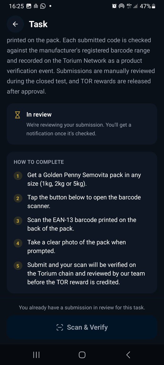 LessIsM_re's tweet photo. Have you partake in the ongoing Golden penny semovita scan and earn task on @ToriumNetwork ? 

If all instructions are followed through, you stand a chance to win 500 TOR

join here: https://t.co/Of5hiKOMLh https://t.co/Oy5PphR5Hu