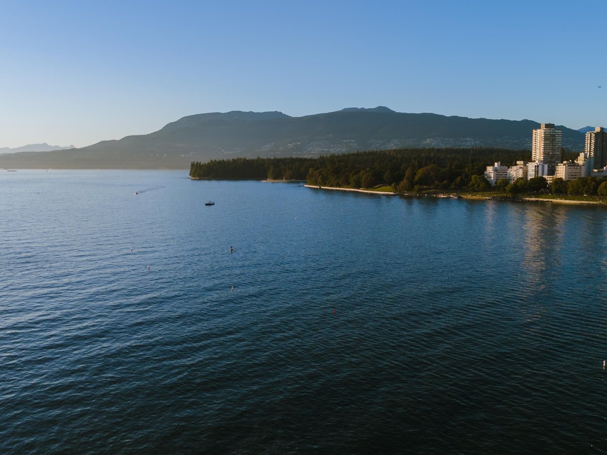 Late August view of a sunset in Vancouver.