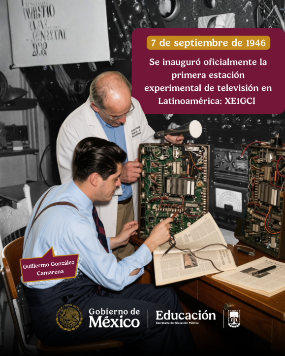 Conaliteg's tweet photo. Recordamos el inicio de la televisión abierta en México con la primera estación experimental, Guillermo González Camarena haría las primeras transmisiones en blanco y negro a través de la emisora XEIGC con programación artística. 
#CONALITEG https://t.co/DdNTXTEsOK