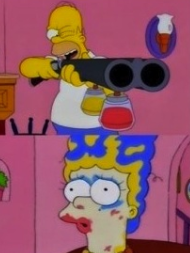 HYPEX's tweet photo. UNRELEASED MAKEUP SHOTGUN DETAILS

When you headshot someone, it overs their screen, head &amp; body in makeup for up to 3.5s.. And it also covers walls &amp; floors behind them in splattered makeup for 15s

Possibly coming to Simpsons Reload or/and Simpsons x UEFN https://t.co/CUn9ciDaa5