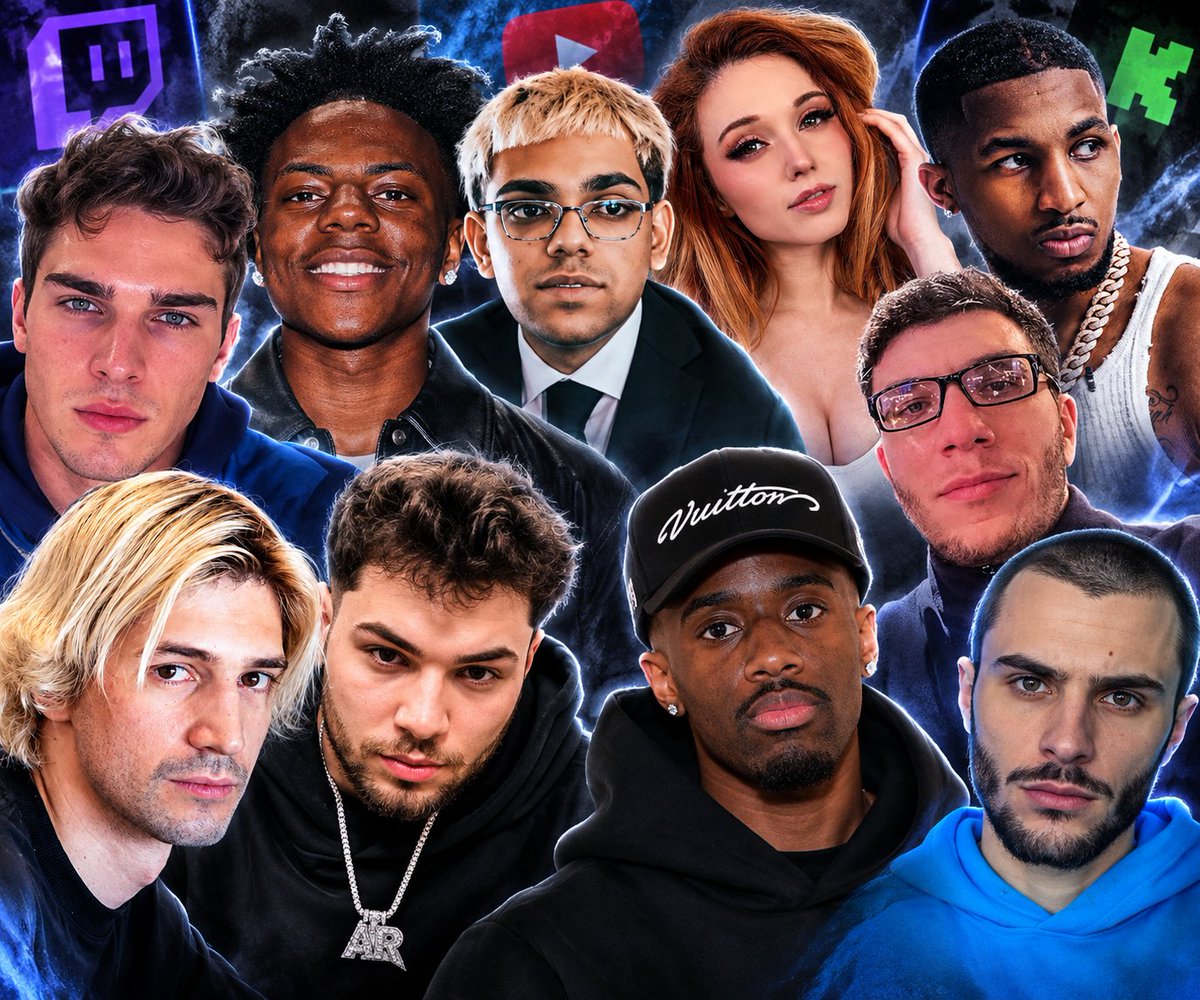 CheesurUpdate's tweet photo. Top 10 Richest Streamers of 2026:

Trainwrecks - $850m
xQc - $400m
Adin Ross - $350m
Amouranth - $150m
iShowSpeed - $80m
Clavicular - $45m
Kai Cenat - $25m
Cheesur - $12m
N3on - $5m
DDG - $1.5m https://t.co/F2g7cIRsD1
