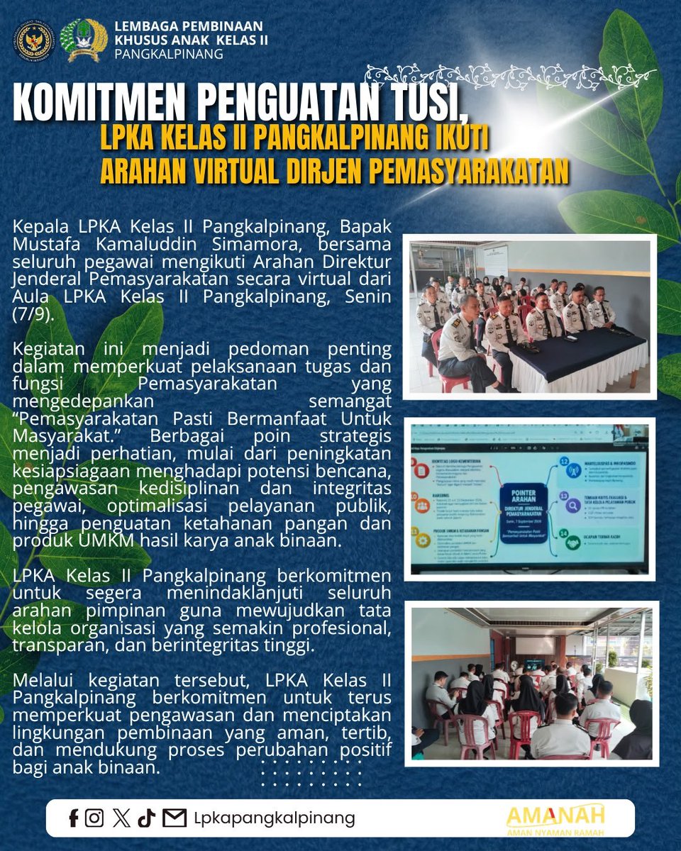 lpkapkpinang's tweet photo. @ditjenpas
@pemasyarakatanbabel 

#kemenimipas
#guardandguide
#ditjenpas
#pemasyarakatanbabel
#kanwilditjenpasbabel
#LPKAPangkalpinang
#setahunberdampak https://t.co/0YzeAi6D9c