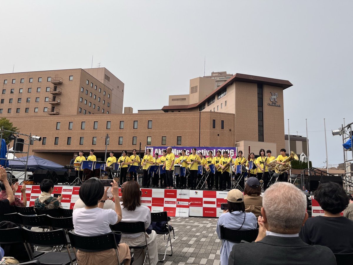 AkitaChuo_WO's tweet photo. AkitaMusicFestival2026に出演させて頂きました✨新体制になってから初の本番でしたが、MCから全5曲の演奏まで楽しく終えることができました🍀今回学んだことを今後に生かしもっともっと成長していきたいと思います‼️🔥お越しくださった皆様ありがとうございました！！ https://t.co/rG18Dm1Kln