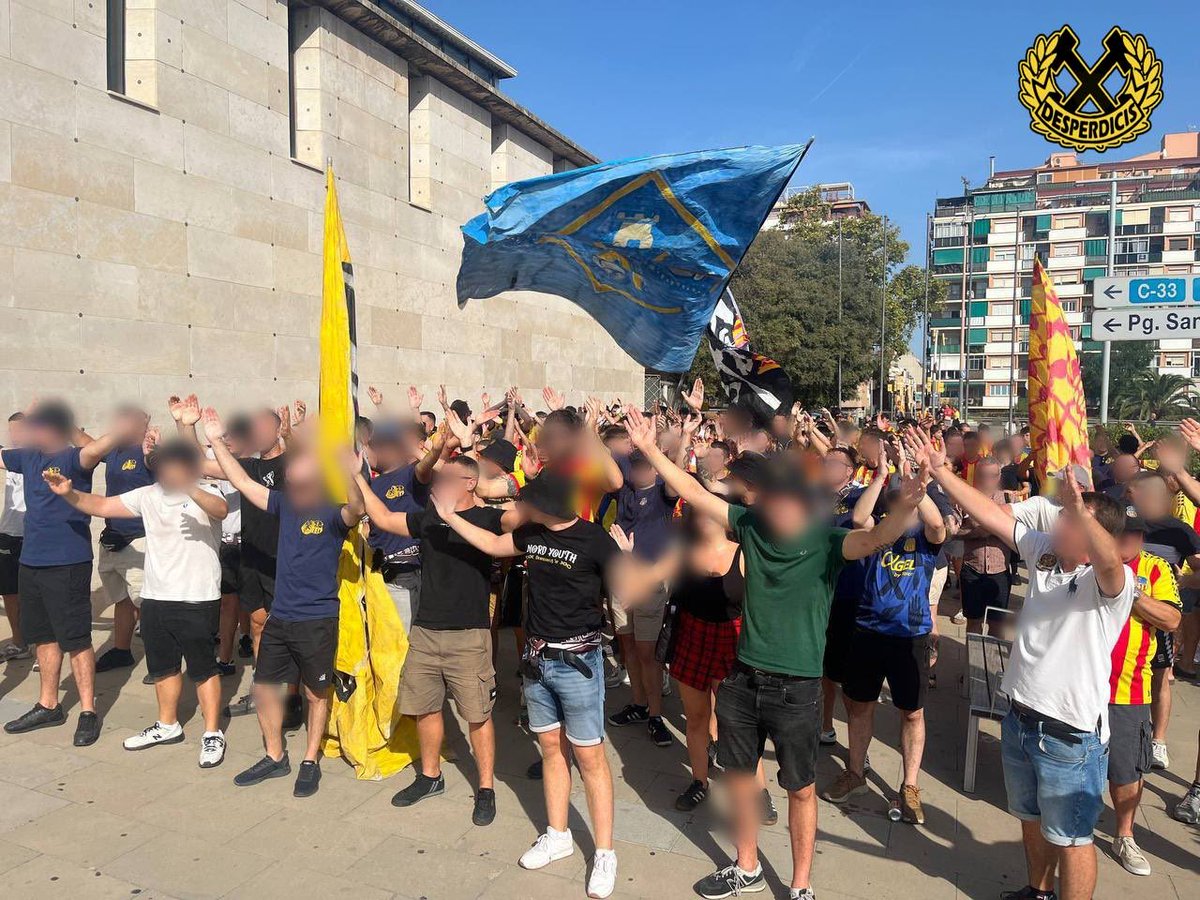 Desperdicis's tweet photo. UESA - Águilas 05/09/2026

Primer partit com a local i primera victòria de la temporada! Tot i no poder estrenar-nos al Narcís Sala i haver de jugar en l’exili momentani de Can Dragó.

Corteo des del Narcís Sala i gran animació del fons durant tot el partit! https://t.co/kyP22VapXL