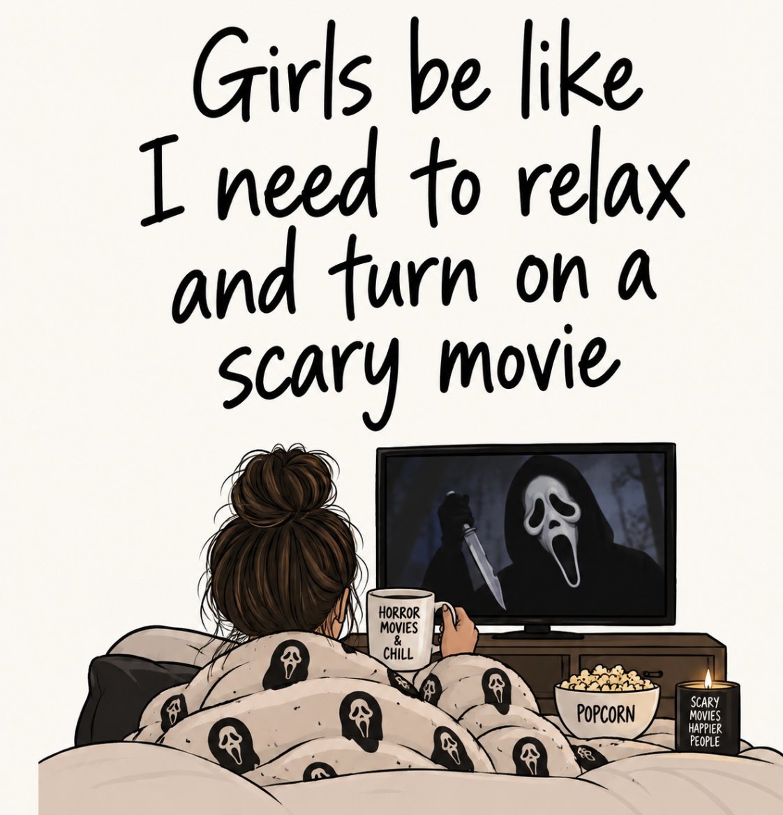 thespookygirll's tweet photo. brb turning on a scary movie https://t.co/S6ncUQ5aNA
