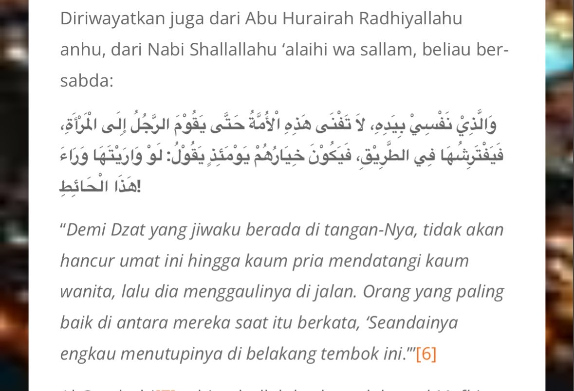 lilaccountz's tweet photo. setujuu😭pertahankan guys rasa malunya yaah!

karena, salah satu tanda kiamat semakin dekat tuh org org semakin ga malu bahkan merasa normal utk melakukan zina di publik/tengah jalan, dan org yg moralnya paling baik di kala itu bahkan cuma sekedar nasihat “coba lain kali ngelakuinnya di belakang tembok”. 

jadi beneran semua org menormalisasi dan ga malu sama sekali 😭 naudzubillah