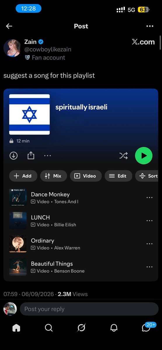 guiltyasinights's tweet photo. “israel” 🤣🤣🤣 “genocide” 🤣🤣🤣 “if you make music I don’t like I deem you support genocide”🤣🤣🤣

there’s truly no vaccine for this dumbfuckery of watering that shit down we’re beyond cooked as a society https://t.co/jHmQt0iGg1