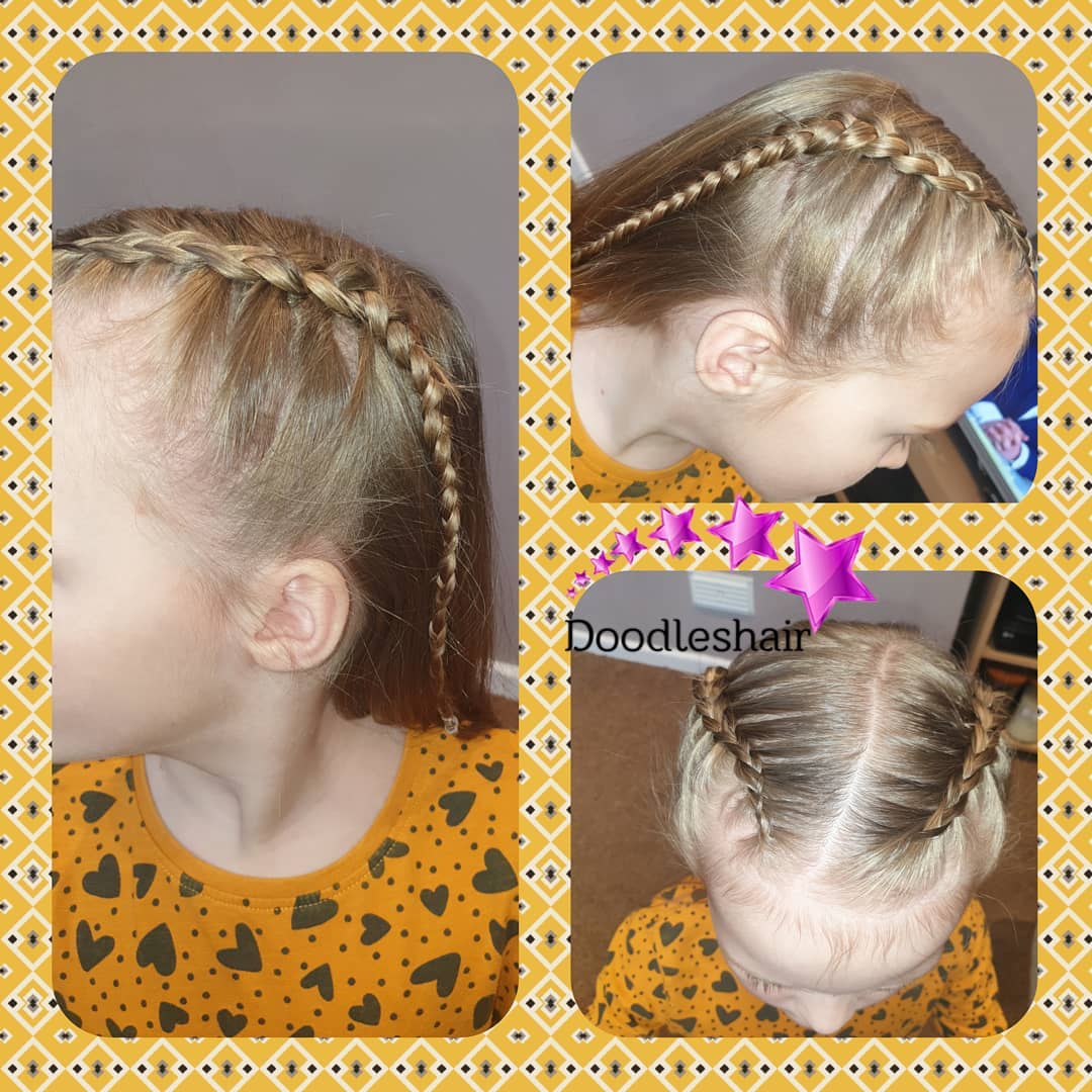 PenneyStopa's tweet photo. Inspired by @hair_by_roobzie: a simple way to keep Missy’s fringe back while still wearing her hair down. Happy half-term! https://t.co/2N7sA2VzUN