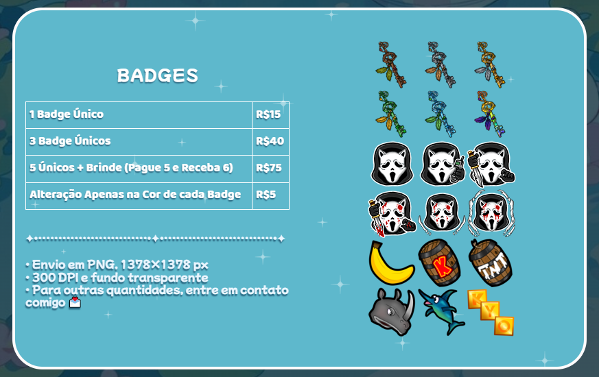 LMBunnyVT's tweet photo. Conhece algum streamer que esteja precisando de badges novos? Compartilha com ele(a)! 💕✨

📩 Quer fazer uma encomenda? É só me chamar pelo Instagram ou Discord!

🔗 Comissão + Info: https://t.co/bEPnAOGCK9

#TwitchBR  #ArteDigital #ArtistaBR #VTuberBR #ComissõesAbertas #Badges https://t.co/IkCC008rQd