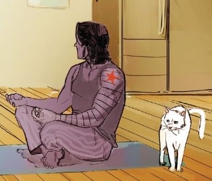 delicate__14's tweet photo. Bucky meditating with Alpine is so dear to me https://t.co/4XNktaHwqI