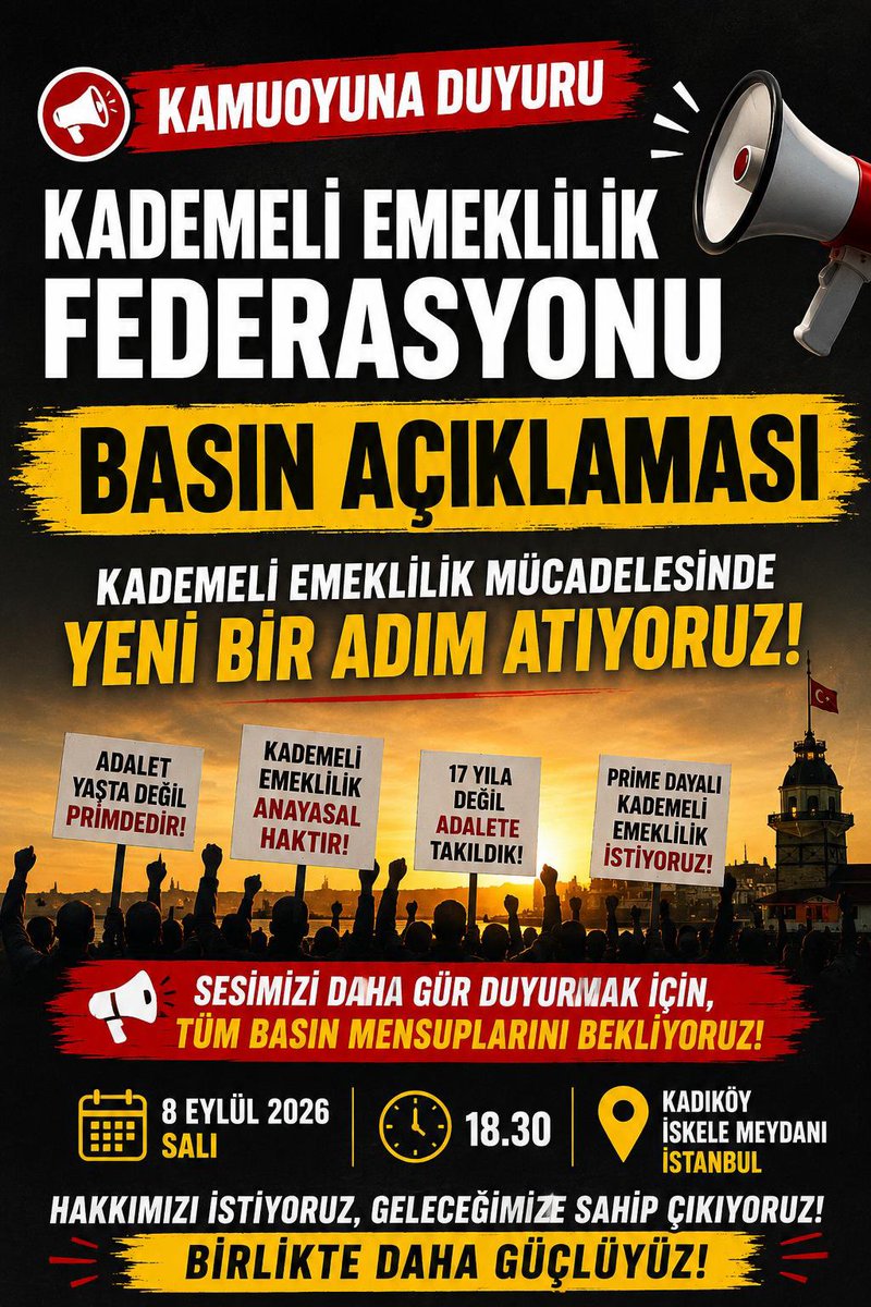 jalenursullu's tweet photo. 1 günün, 20 yıllık mağduriyete dönüşmesi adalet değildir!

08/09/1999’dan yalnızca 1 gün sonra sigortalı olan yurttaşlarımız, yıllarca çalışıp prim ödemelerine karşın emeklilik hakkına ulaşmak için 20 yıl daha beklemek zorunda bırakıldı. 

Adaletsizlik daha fazla sürdürülemez. Kademeli emeklilik sistemi hayata geçirilmeli, emeklilikte adalet sağlanmalıdır.

Emek veren, prim ödeyen milyonların hakkını savunmaya; sesi olmaya devam edeceğiz.

@EmadDernegi
#KademeliEmeklilik
#GündemimizKademe