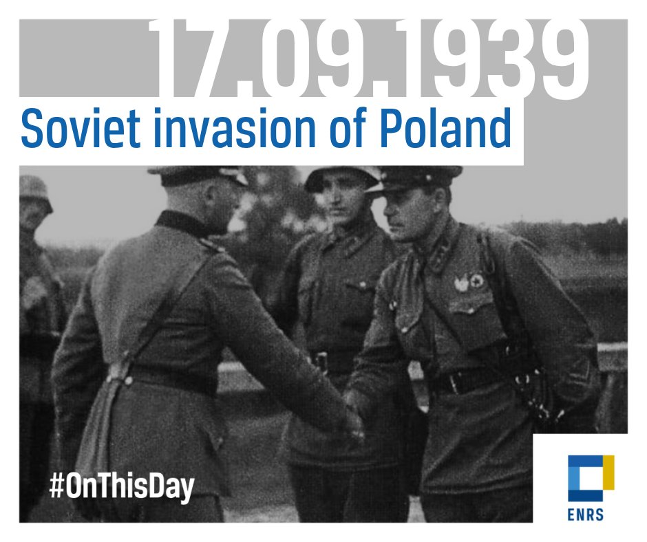 enrs_eu's tweet photo. 📅 #OnThisDay in 1939, the Soviet Red Army invaded Poland from the east, per the secret Molotov-Ribbentrop Pact terms,  just weeks after NAzi Germany's invasion. 
Mass killings and deportations followed, including the groundwork for the 1940 Katyn Massacre.

#WWII https://t.co/yLMQZ4nFWJ