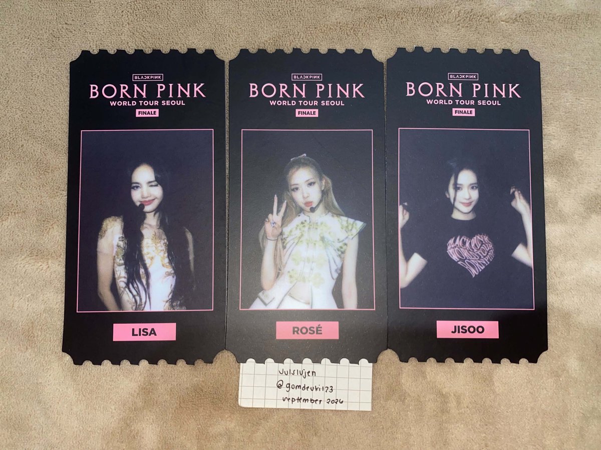 gomdeuki123's tweet photo. wts lfb blackpink ph 🪽
🍥 blackpink Born Pink Seoul Finale Ticket.ᐟ

₱350 set.ᐟ
payo only
jnt direct
x sensi rush

dm to claim 💌

t. wts lfb ph blackpink 제니 jennie jisoo lisa rosé born pink seoul finale ticket https://t.co/6Zzqw23QeD