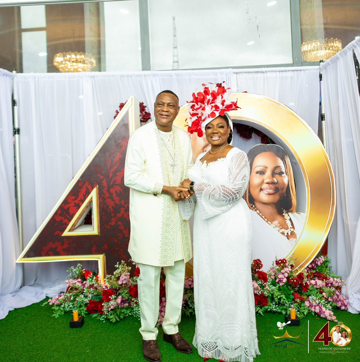 SamKorankye's tweet photo. 40 years ago, my dearest Rita said yes to me despite all the uncertainties and fear of the unknown. All she knew was that the man she was choosing had Christ, Leadership, and Vision, and she trusted and obeyed the word from God.

We give glory to God for sustaining us, guiding us, and writing the most beautiful love story through our lives.

Today, the whole world is celebrating the faithfulness of God’s word.

Mama Rita and I are eternally grateful for all the well wishes, prayers, and love shown from the Royalhouse Chapel family and beyond.

May the Lord who has seen us through forty years do incredible things for you, and may you be celebrated among kings and queens in the name of Jesus. Amen!

#40yearsofGoodness
#CovenantMarriage
#Samkorankyeankrah
#MamaRita
#Royalhousechapel