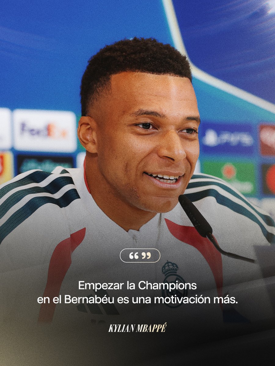 realmadrid's tweet photo. 💬 @KMbappe 💬 https://t.co/MDQPLVuak1