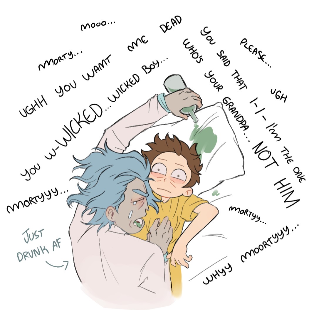 deernivore's tweet photo. how your girl wakes you up after dreaming that u were cheating on her #RickandMorty https://t.co/WlXVm5RTr9
