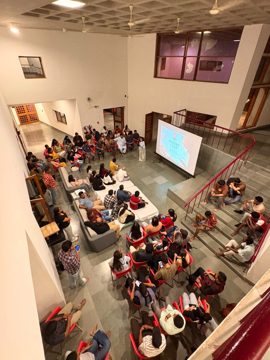 nalanda_univ's tweet photo. The Poetry Club at Nalanda University hosted an engaging interactive session yesterday at the International Cultural Centre on campus, creating a space for learning through poetry, language and expression.

Adding a global dimension to the gathering, students from diverse countries shared poems in different languages, encouraging participants to learn from one another while reflecting Nalanda’s vibrant international community and the rich diversity of voices on campus.

#PoetryClubatNalanda 

@Sachin_Chat | @IccrPatna | @MEAIndia