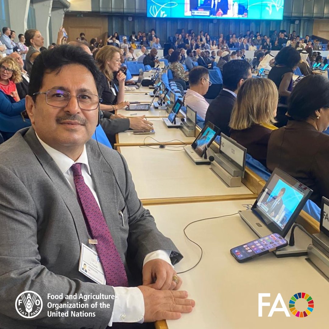 FAOinNENA_EN's tweet photo. Happening now in Rome: the opening of the 37th Session of the @FAO Committee on Fisheries #COFI37!
Members gather to advance collective action towards sustainable fisheries and aquaculture, healthy aquatic ecosystems &amp; resilient livelihoods worldwide. 🌊🐟
#BlueTransformation https://t.co/3N4uUUSv0z