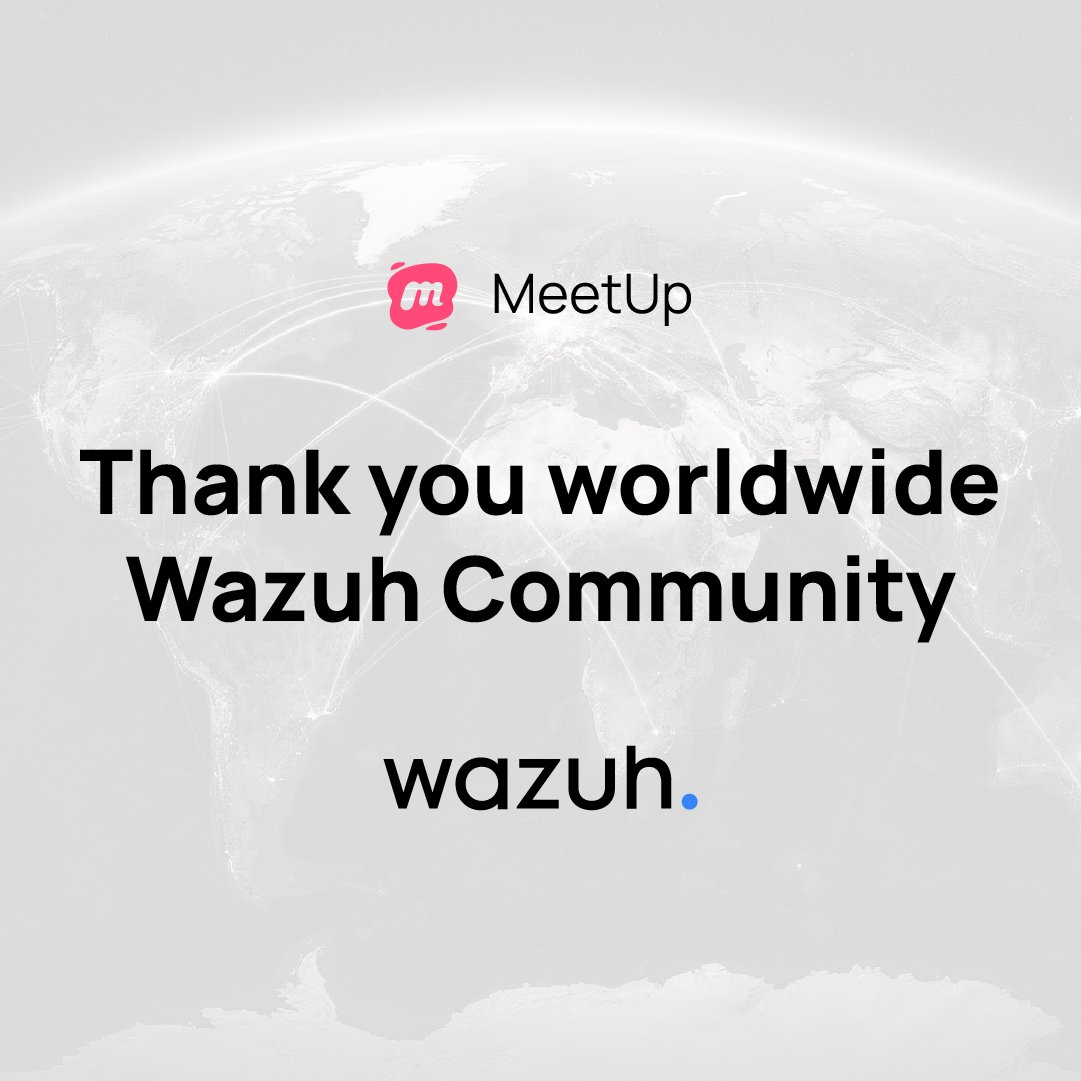 wazuh's tweet photo. A big thank you to everyone who joined our recent Wazuh MeetUp in Sao Paulo 🇧🇷, Online for the Middle East area 🇸🇦 and Santiago 🇨🇱.

Great perspectives about Wazuh and its capabilities in different parts of the world. 

🔗https://t.co/HmVkV6hcxO https://t.co/dLCliqOXZ5