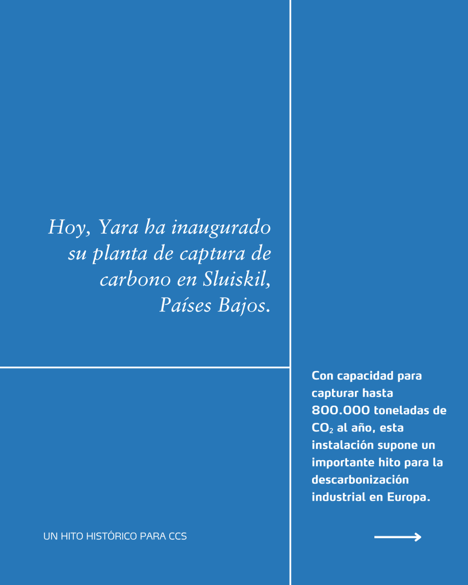 YaraIberian's tweet photo. 📣 Hoy, @Yara ha inaugurado oficialmente la mayor planta industrial de captura de carbono de Europa en nuestras instalaciones de 𝗬𝗮𝗿𝗮 𝗦𝗹𝘂𝗶𝘀𝗸𝗶𝗹, en los Países Bajos.

Más información ⬇️
https://t.co/ioxGWqa6k0 

@YaraEurope https://t.co/O6CjJh4AHl