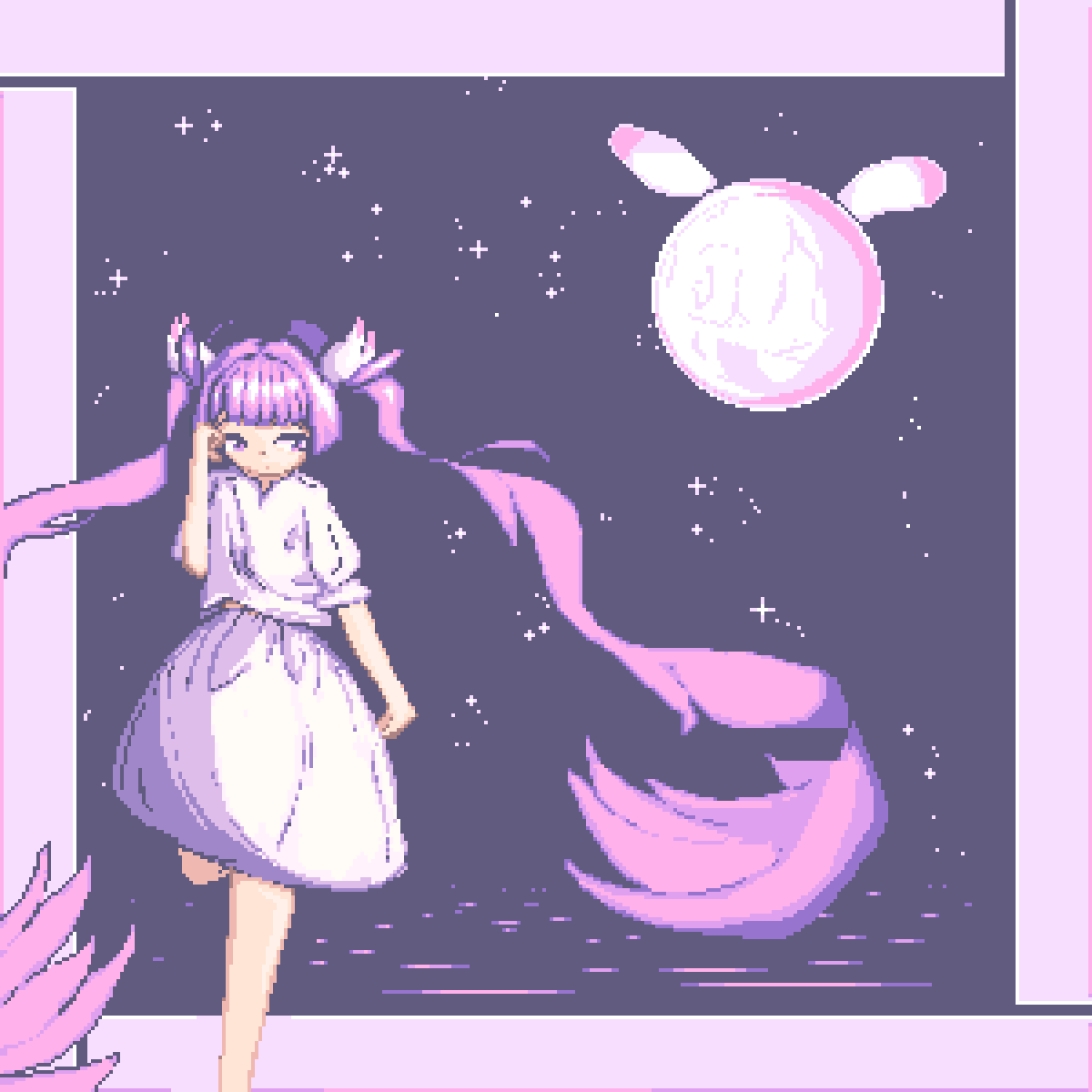 Nykopski's tweet photo. Dark moon.
#ボンバーガール #ドット絵 #pixelart https://t.co/uPrvfD7By9