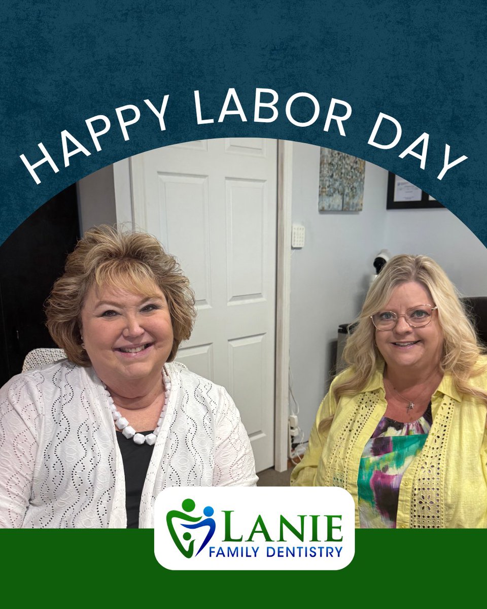 LanieDentistry's tweet photo. Here’s to a day dedicated to celebrating hard work, community, and the people who make a difference every day. We hope your Labor Day is filled with time to relax, recharge, and enjoy the holiday. Have a wonderful Labor Day from our team! https://t.co/NjQT4srhvX