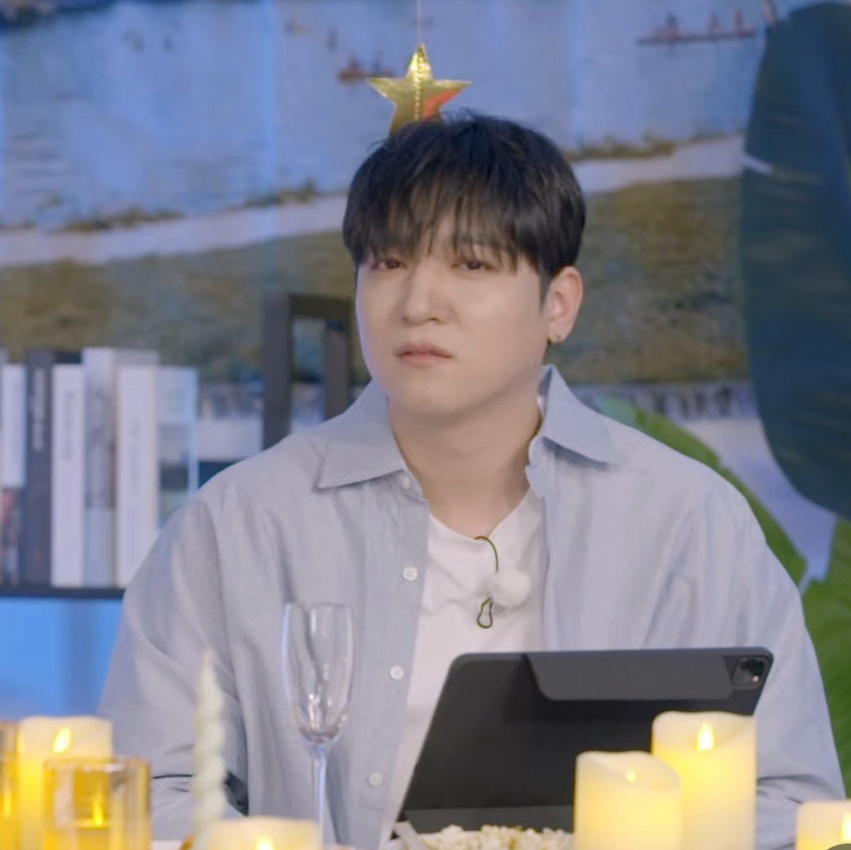aegyochangjae's tweet photo. it looks like sungjin has a star on his head AHAHA SO CUTEEE https://t.co/JoQV2J6aoL
