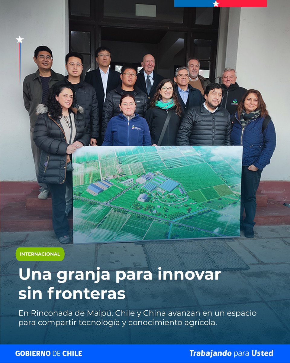 FIA_Chile's tweet photo. 🌱 Chile y China avanzan en una granja demostrativa de tecnología agrícola en Rinconada de Maipú. Con una inversión de US$10 millones y el apoyo de FIA, acercará conocimientos y soluciones al agro chileno.

🔎 Conoce más: https://t.co/nI0VCzaVyP https://t.co/POmxLub9ix