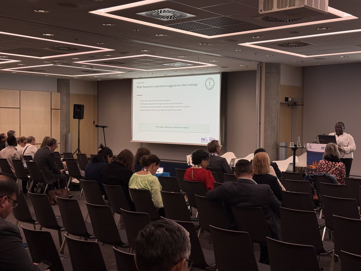 fdiworlddental's tweet photo. 📊 Patient data has the power to shape the future of oral health.

At #WDC26, experts highlighted how FDI's Oral Health Observatory (OHO) is generating patient-level evidence to support national policy, strengthen advocacy and improve oral health outcomes. The session showcased how countries are using OHO data to drive meaningful change and inform decision-making.

Discover the Oral Health Observatory's 10-Year Impact Report to learn how a decade of data has supported evidence-based oral health policy and advocacy around the world. ➡️ https://t.co/w1azlqsCa6

FDI thanks @Haleon_health for supporting the OHO project.