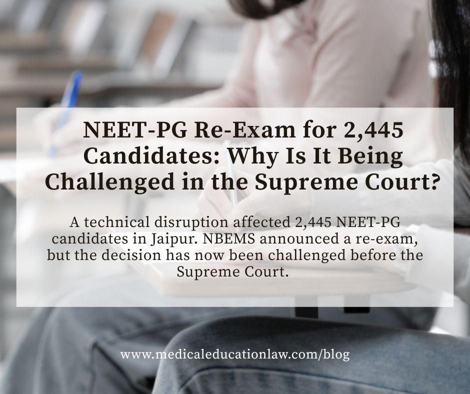 sunilkhattri56's tweet photo. NEET-PG 2026: 2,445 candidates affected by technical disruption in Jaipur were given a re-exam.

Why has the decision been challenged before the Supreme Court?

Read full blog : https://t.co/FD7i9OppQ0

#NEETPG #NEETPG2026 #SupremeCourt https://t.co/DV28HVa32Y