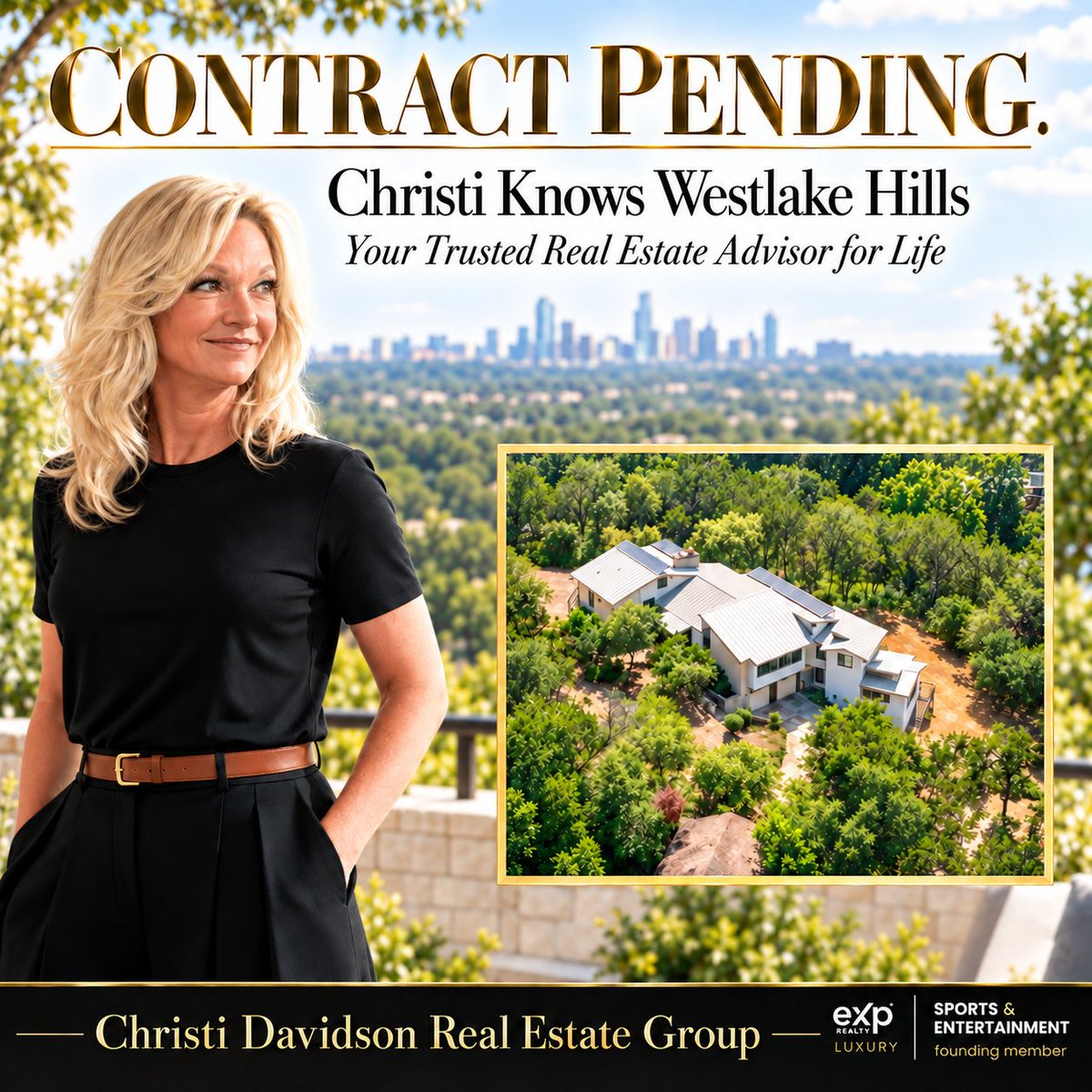 CallChristiATX's tweet photo. CONTRACT PENDING: 709 Lost Canyon, Westlake Hills. Closing later this month — thrilled for our clients. 28 years in Austin real estate. Christi Knows Westlake Hills. Your Trusted Real Estate Advisor for Life. https://t.co/o9MKK0o1td