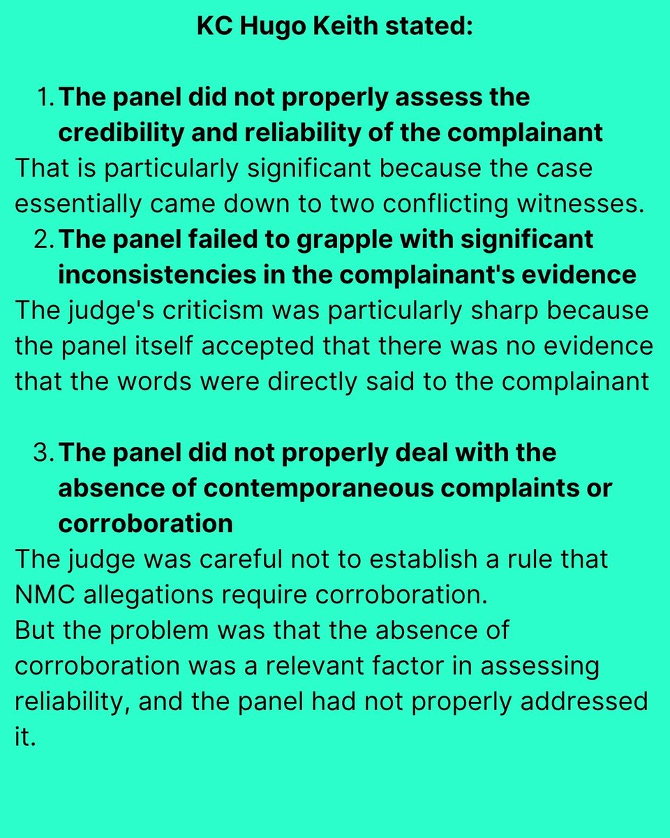 _nmcwatch's tweet photo. Another high court Judge overturns the NMC decision making. This case links to previous successful appeals this year - Hindle - Davies - Green. When will the powers that be start to say enough is enough...?? #NMCNotFit #reformNMC #Getregulatioinright https://t.co/rGlkThx4RC