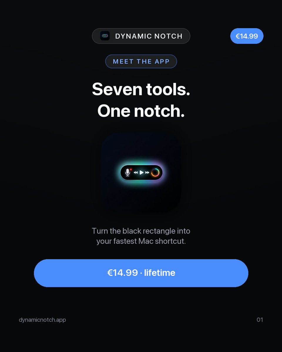 FlowPill's tweet photo. Your files don’t need another cloud account.

Smart Tray keeps them on your Mac. No account, no trackers and no cloud sync.

Dynamic Notch · €14.99 once  
Link in bio.

#MacBook #macOS #MacApps #Privacy #Productivity https://t.co/LBS4HwHwY1