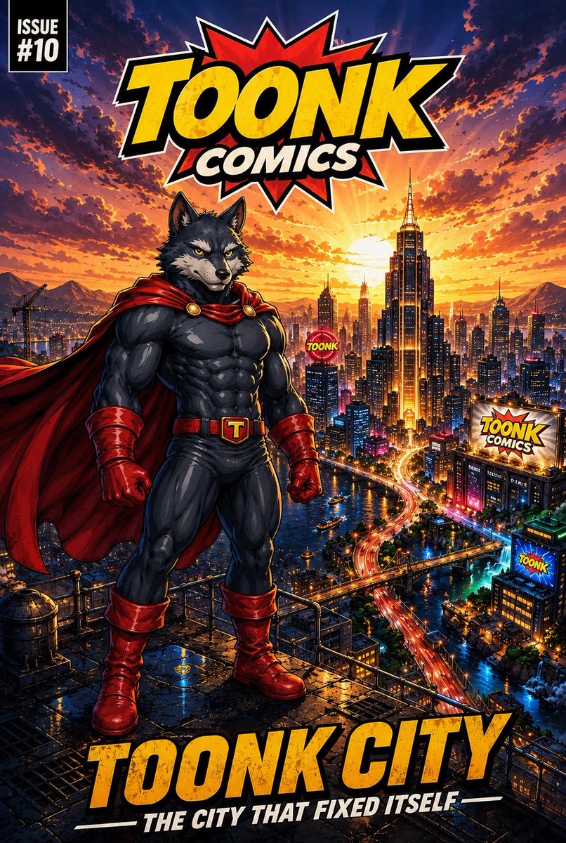 ToonkCoin's tweet photo. Happy Labor Day from TOONK City! 🇺🇸

And of course, we couldn’t let Monday pass without a new TOONK Comics drop.

The final chapter of Issue #10 THE CITY THAT FIXED ITSELF is now live.

The full story is complete and free to read.

📖 https://t.co/NcC3w2Ue2g

Enjoy the holiday 🍻 and we’ll see you in TOONK City. 🦝