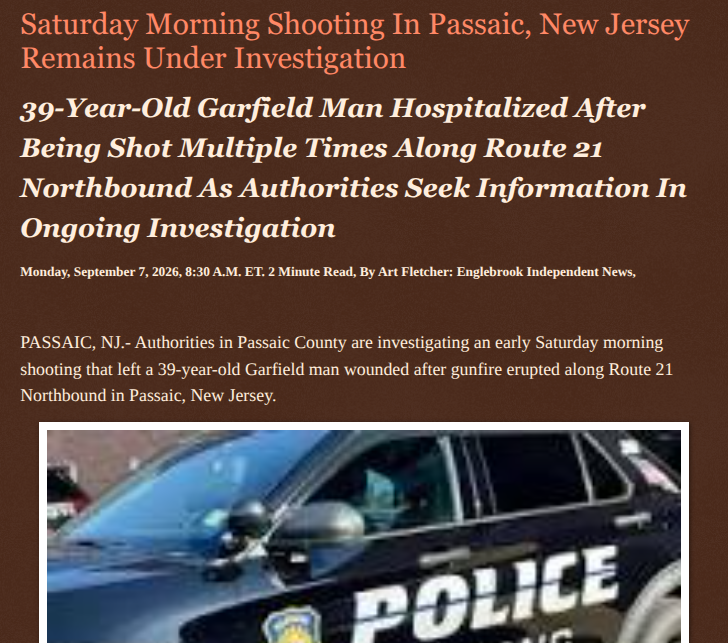 ArtFletcher9's tweet photo. Saturday Morning Shooting In Passaic, New Jersey Remains Under Investigation https://t.co/PpkpBOqCoM via @Englebrooknews #NewJersey #CrimeNews #PassaicCountyNJ #PassaicNJ #Shooting #Investigation @HRG_Media @LodiNJNews @fordmb1 @SarahGeving1 @Shannon96574094 @DanCook26214426 @Daytobehappy @janninereid1 @gator4kb18 @TrumpWasRite2 @KathyKbrose @RobGerundo @JimBobW49